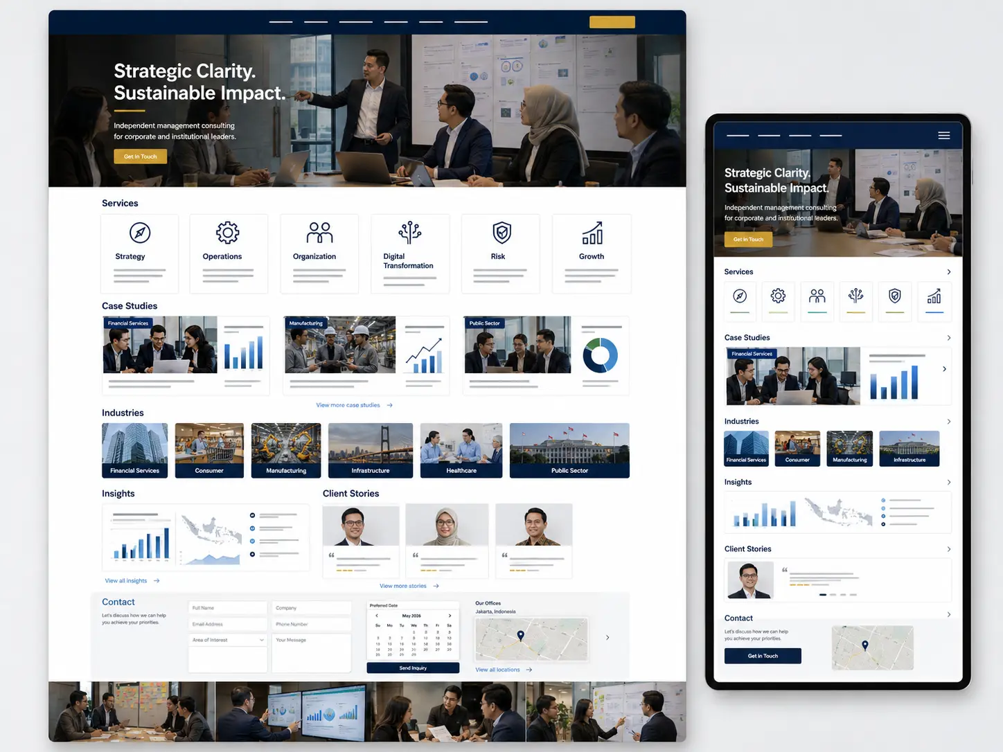 Tampilan proyek Archipelago Consulting