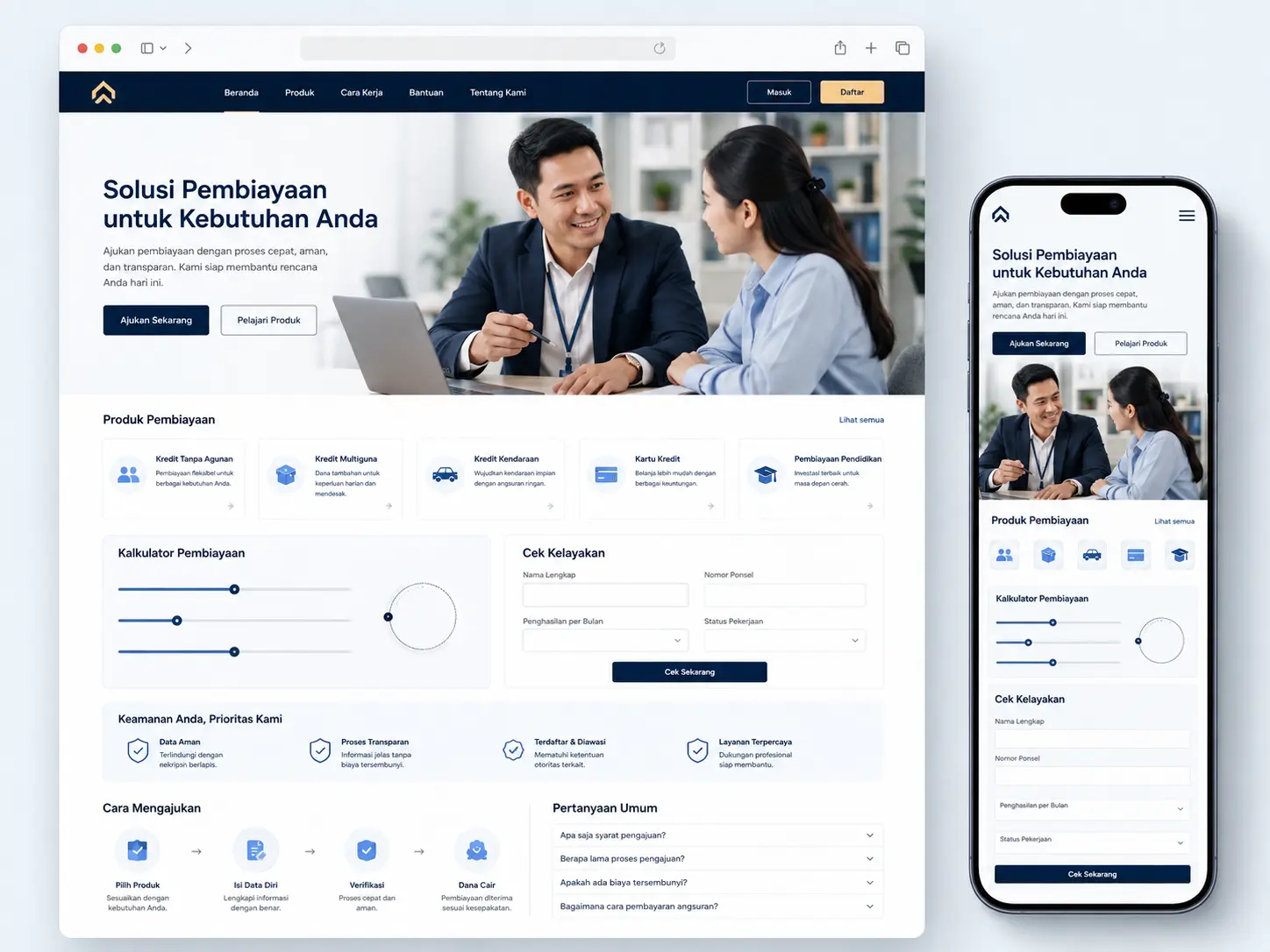 Tampilan proyek DanaKita Finance