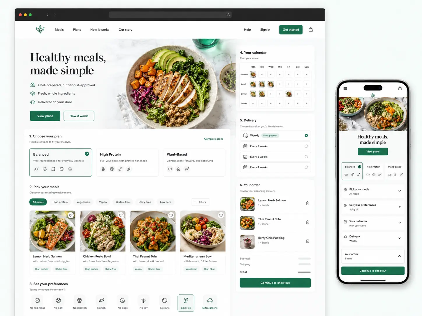 Tampilan proyek GreenBite