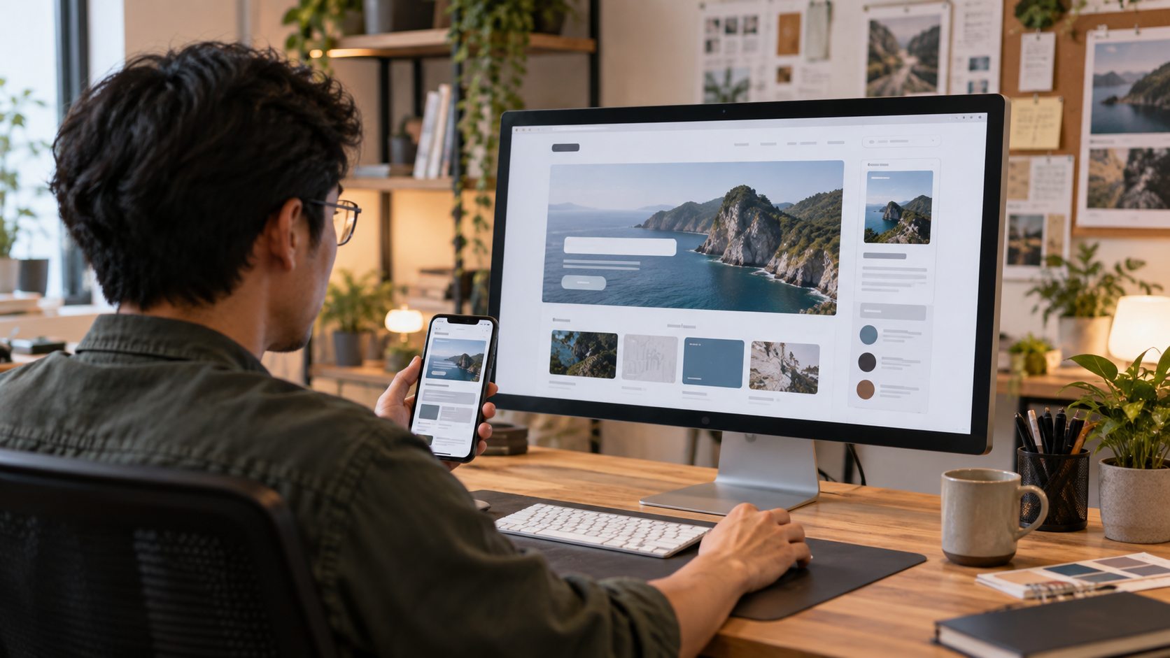 Desainer menyusun design website murah yang modern dan responsif