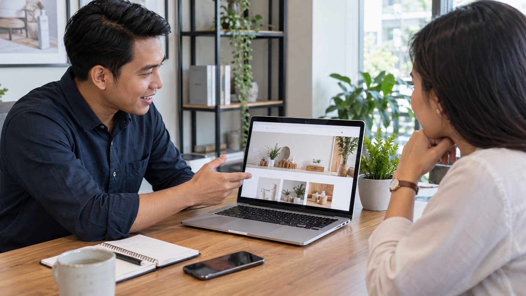 Konsultasi website murah design service di kantor modern
